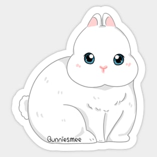 Netherland Dwaft Blue Eye White Rabbit . Bunniesmee Sticker